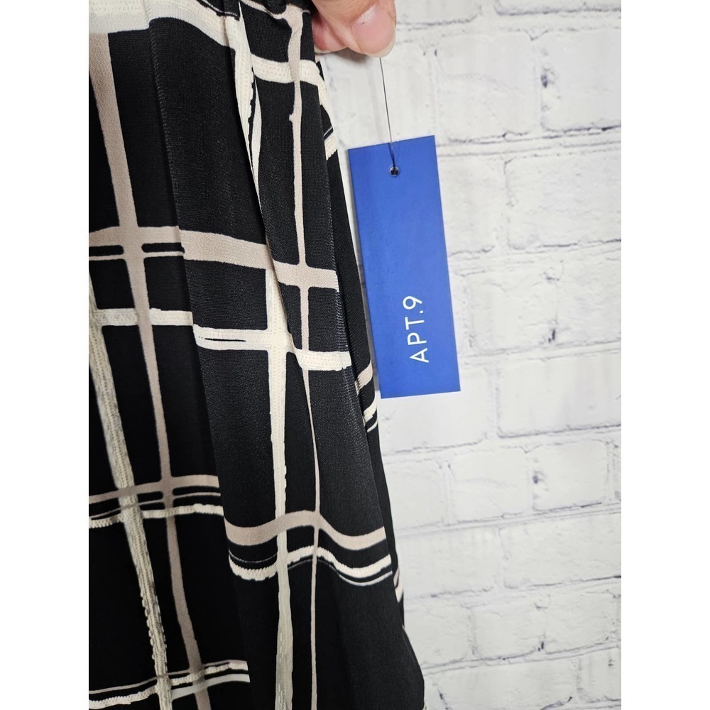 Apt 9 Women's Black and White TShirt Style Dress Abstract NWT Size L - Picture 8 of 8